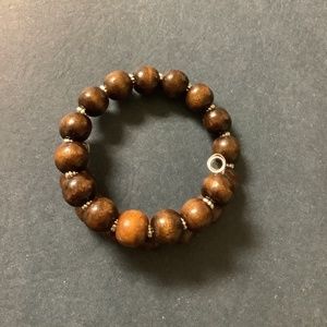 Wooden beaded bracelet